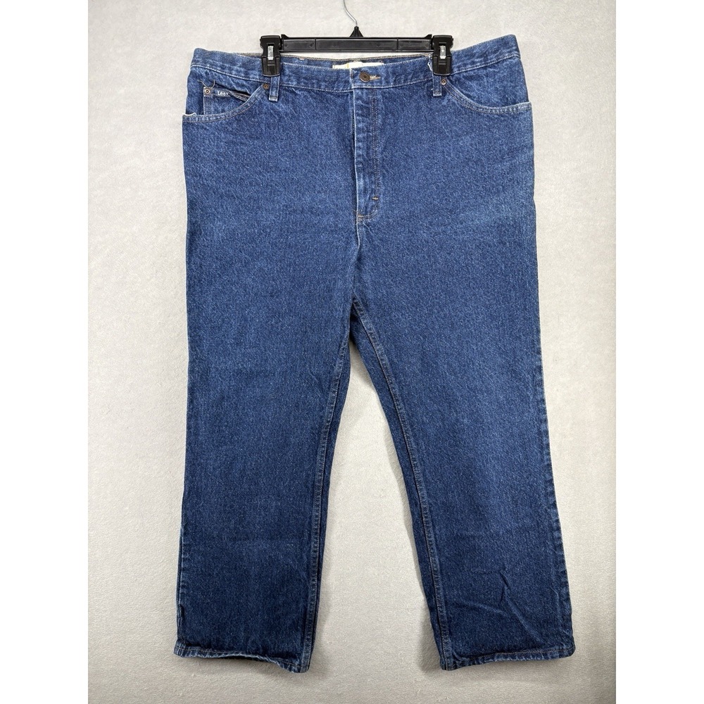 Vintage Lee Jeans‎ 42x30 Blue Dark Wash Regular Fit  Straight Leg Denim